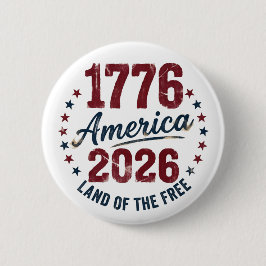 ガラージアメリカ 1776 - 2026 フリーの国 ボタン 缶バッジ