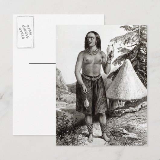 ガラ族の女性 ポストカード (正面/裏面)