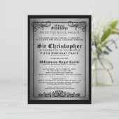 ガラ王室のバースデーパーティ招待状 招待状 (スタンド正面)