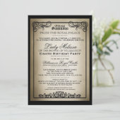 ガラ王室のバースデーパーティ招待状 招待状 (スタンド正面)