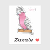 ガラ鳥の漫画イラストレーション シール (シート)