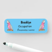 ガラ鳥の漫画イラストレーション 名札 (インサイチュ)