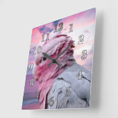 ガラ·コッカトー スクエア壁時計 (傾斜)