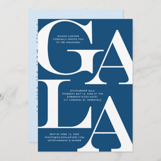 ガラ 招待状 (正面/裏面)