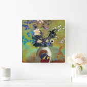 ガリアジャポネ日本の花瓶 スクエア壁時計 (ホーム)