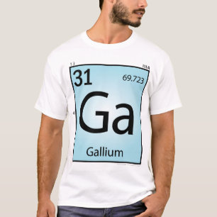 ガリウム (Ga)要素のTシャツ-前部だけ Tシャツ