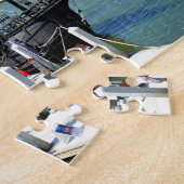 ガリオン船の背景 ジグソーパズル (側面)