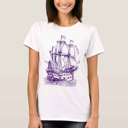 ガリオン – 深いパープル Tシャツ (正面)