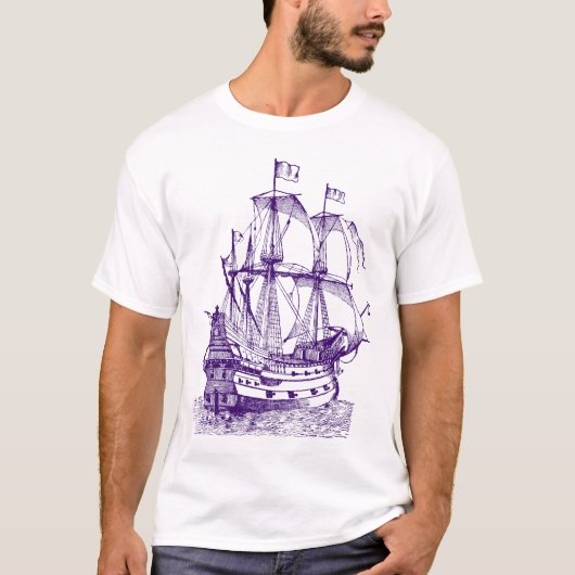 ガリオン – 深いパープル Tシャツ (正面)