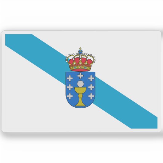 ガリシア国旗 シール (正面)