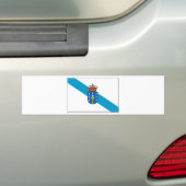 ガリチア(スペイン)の旗 バンパーステッカー (車上)
