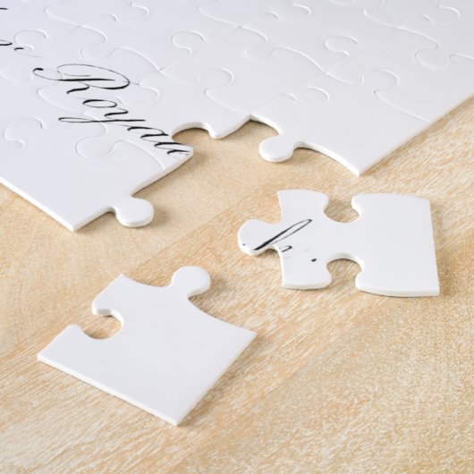 ガリックピンクローズフラワーヴィンテージオールドイラストレーション ジグソーパズル (側面)