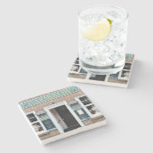 ガリバルディのチャールストン、SC大理石のコースター。 ストーンコースター (横)