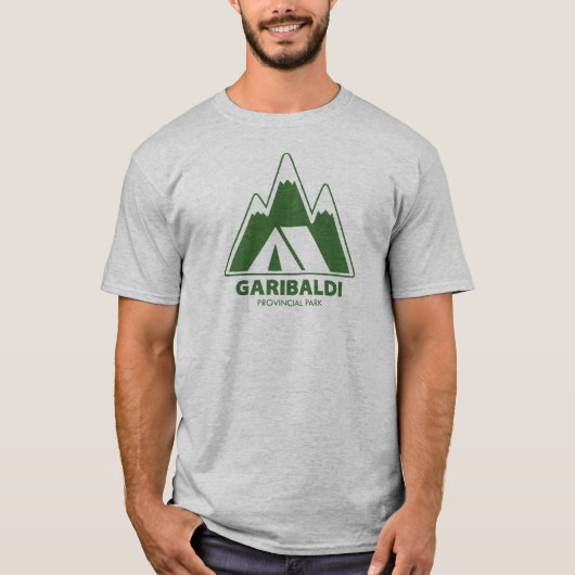 ガリバルディ州立公園の山々でのキャンプ Tシャツ (正面)