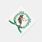 ガリバーの金髪ダックスシャントのクリスマスナプキン スタンダードカクテルナプキン (角)