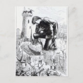 ガリバー旅行記のイラストレーション ポストカード (正面)