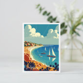 ガリポリターキートラベルヴィンテージイラストレーション ポストカード (スタンド正面)