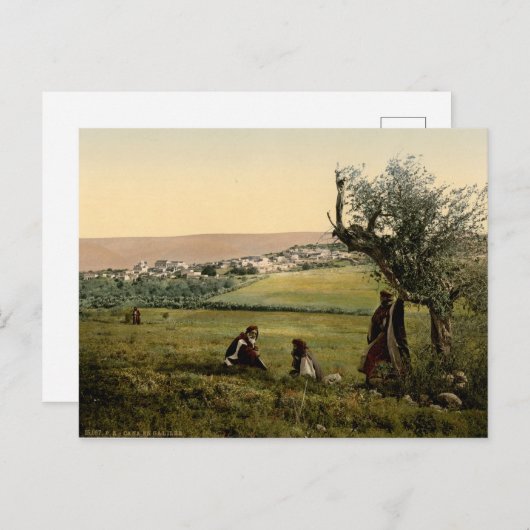 ガリラヤのカナの古写真 ポストカード (正面/裏面)