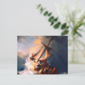 ガリラヤのレンブラントの海絵画の嵐 ポストカード (スタンド正面)