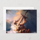 ガリラヤのレンブラントの海絵画の嵐 ポストカード (正面/裏面)