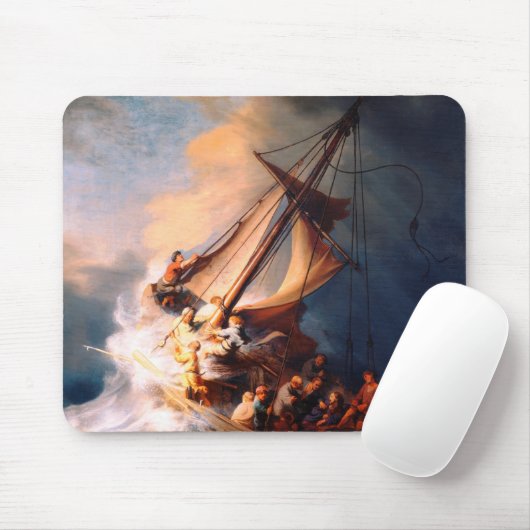 ガリラヤのレンブラントの海絵画の嵐 マウスパッド (マウス)