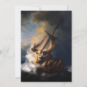 ガリラヤの海の嵐の中のキリスト サンキューカード (正面)