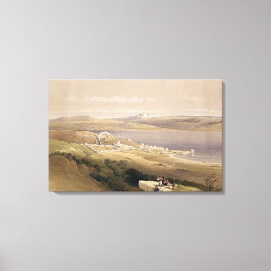 ガリラヤ海のチベリアスの都市 キャンバスプリント (正面)