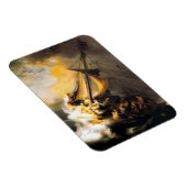 ガリラヤ海の嵐の中のキリスト – レンブラント マグネット (右側)