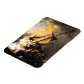 ガリラヤ海の嵐の中のキリスト – レンブラント マグネット (左側)