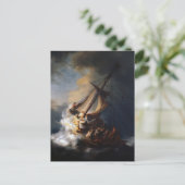 ガリラヤ海の嵐をレンブラント ポストカード (スタンド正面)