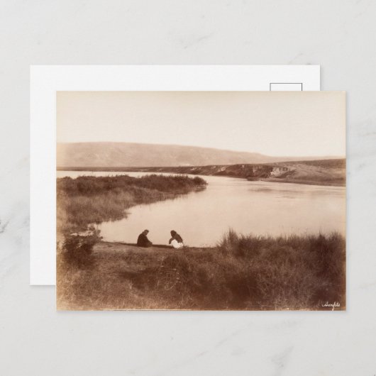 ガリラヤ海の近くのヨルダン川 ポストカード (正面/裏面)