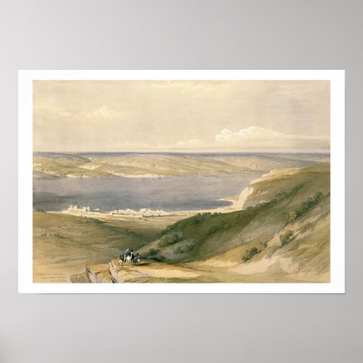 ガリラヤ海またはジェネザレス海、Bashの方を見て ポスター (正面)