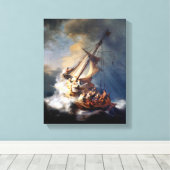 ガリラヤ湖のレンブラントストーム キャンバスプリント (インサイチュ (ウッドフロア))