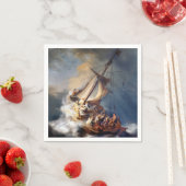 ガリラヤ湖のレンブラントストーム スタンダードカクテルナプキン (インサイチュ)