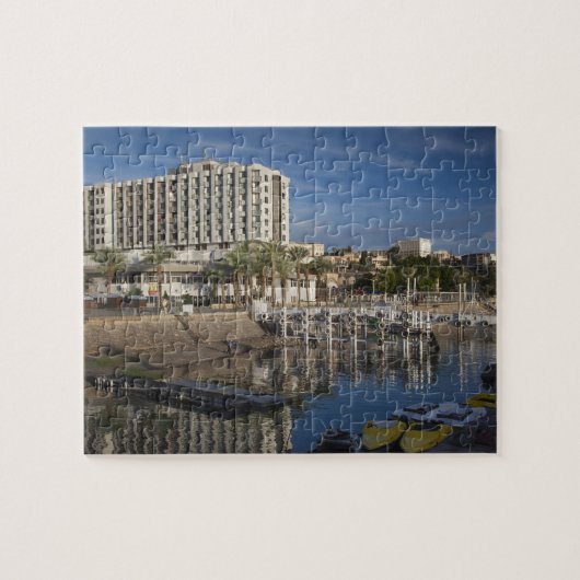 ガリラヤ湖ティベリアスの水辺、夜明け ジグソーパズル (横)