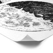 ガリレオの月の位相のスケッチ ポスター (角)