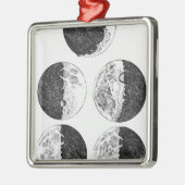 ガリレオの月の位相のスケッチ メタルオーナメント (左)