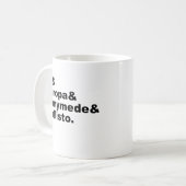 ガリレオの衛星 | Io Europa Ganymede Callisto コーヒーマグカップ (正面左)