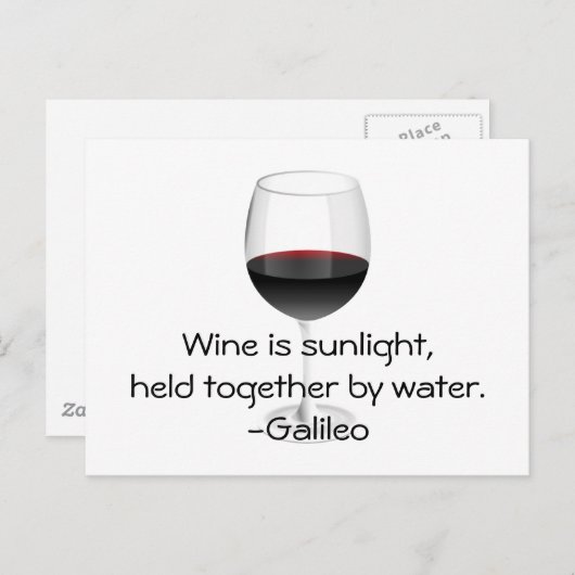 ガリレオワイン引用文 ポストカード (正面/裏面)