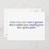 ガリレオ・ガリレイの引用文 ポストカード (正面/裏面)