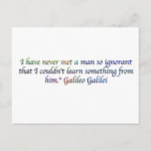ガリレオ・ガリレイの引用文 ポストカード (正面)