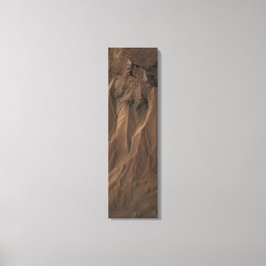 ガリーズアットザエッジオブヘールクレーター、火星 キャンバスプリント (正面)