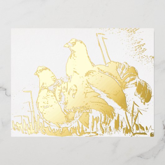 ガリーセドロニオロフォイルホリデーポストカード 箔シーズンポストカード (正面)