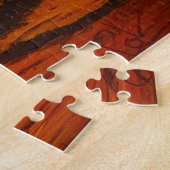 ガリー・ポリングによる鮮やかなオレンジ色の夕日 ジグソーパズル (側面)