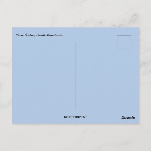 ガリ・デバル北マケドニアの景色 ポストカード (裏面)