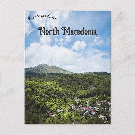 ガリ・デバル北マケドニアの景色 ポストカード (正面)