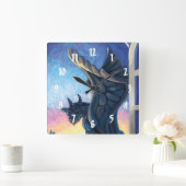 ガルゴイルガーディアン スクエア壁時計 (ホーム)