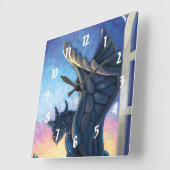 ガルゴイルガーディアン スクエア壁時計 (傾斜)