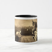 ガルゴイレノートルダムパリフランス1912ヴィンテージ マグカップ (中央)