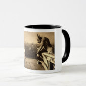 ガルゴイレノートルダムパリフランス1912ヴィンテージ マグカップ (正面右)